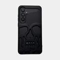 Hollow skeleton frosted silicone phone case for Samsung S23 S24 series in black