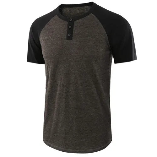 Men's short sleeve polo shirt in solid Black, Sapphire Blue or Army Green, cotton blend, S to XXL
