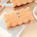 Plush pencil bag with cartoon sandwich biscuit design and cookie coin purse option