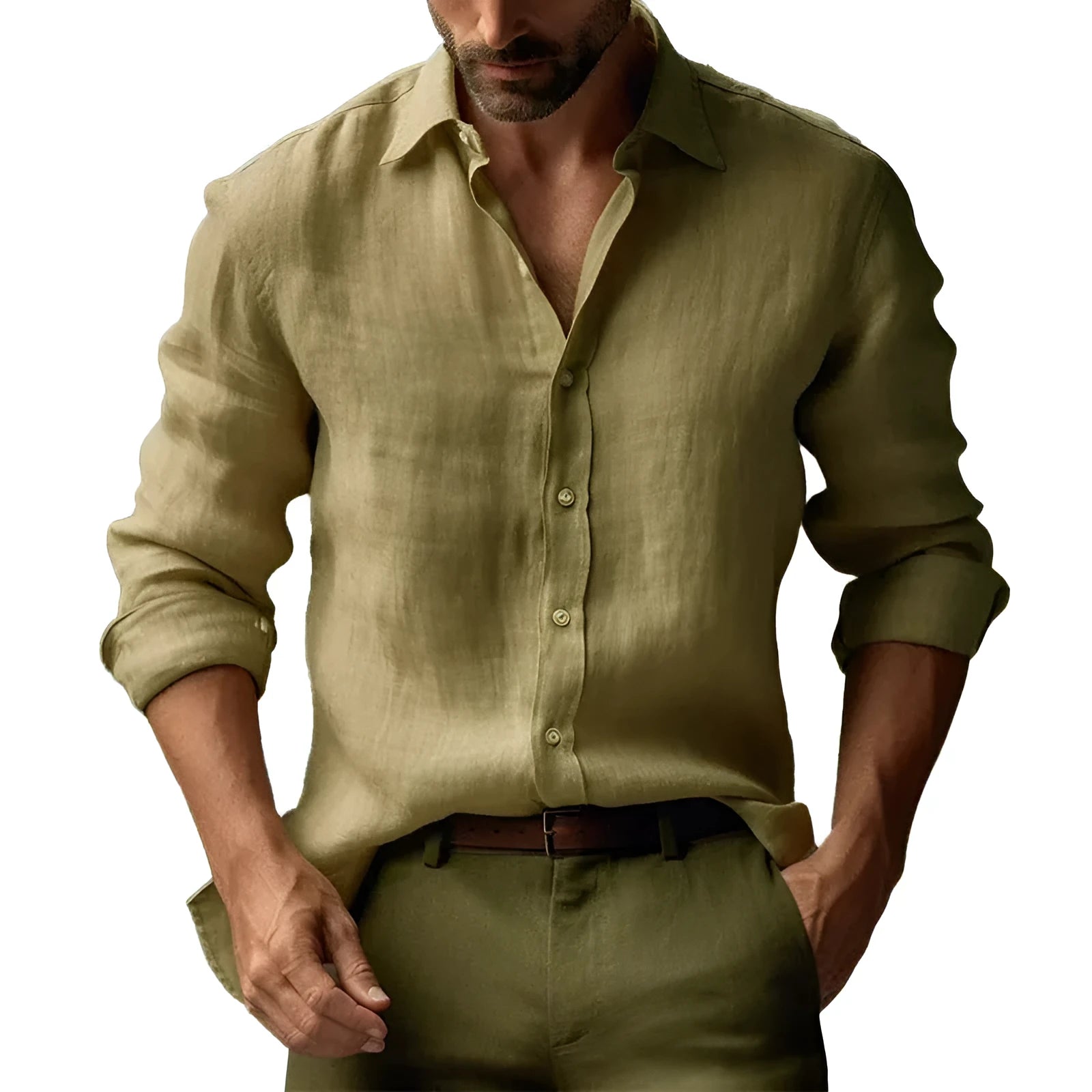 Man wearing a floral digital print casual shirt in cardigan style, available in extended sizes