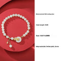 Osmanthus style sterling silver bracelet with inlaid 6mm natural Hetian jade gemstone and peace buckle clasp