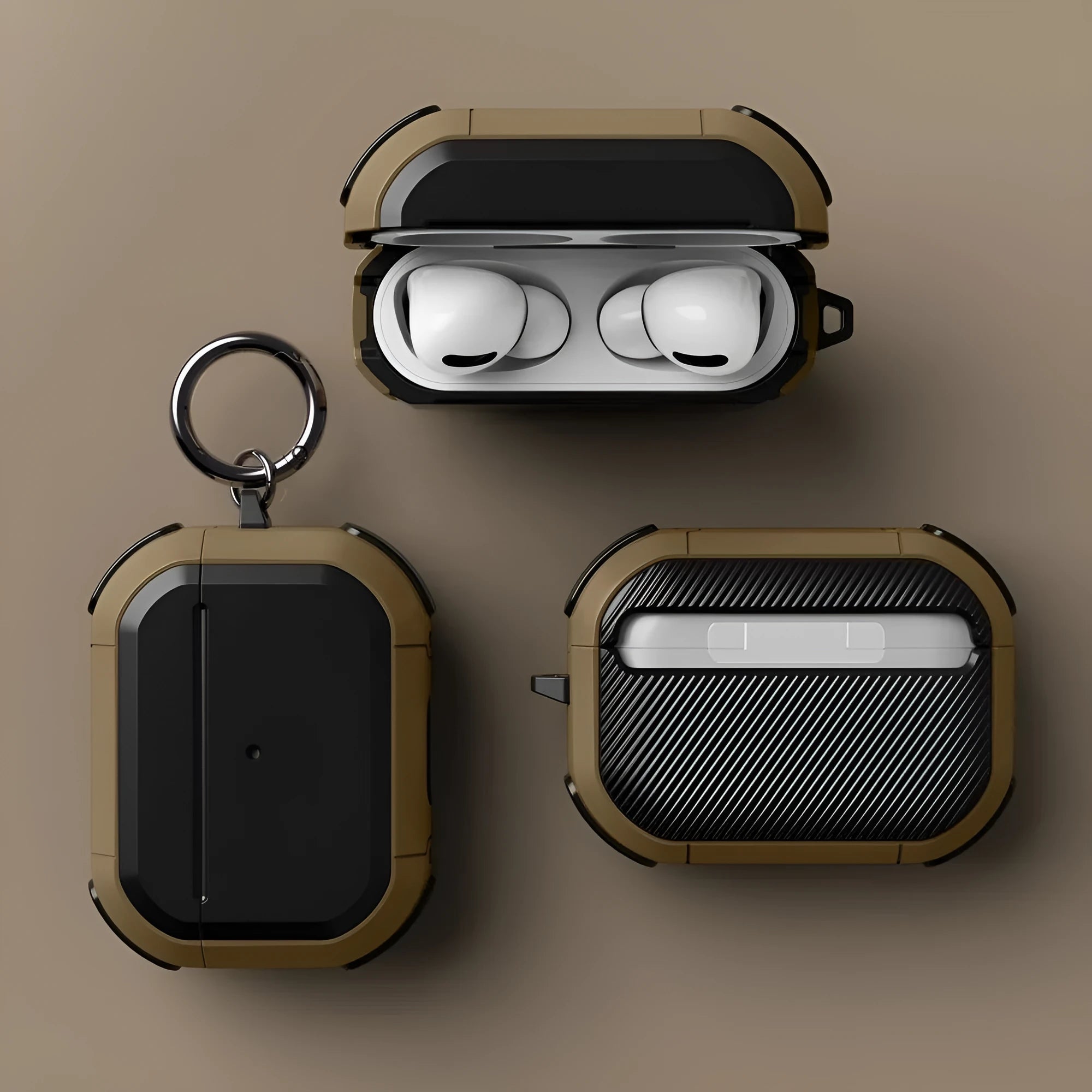 TPU and PC protective shell for Apple AirPods 1, 2, and Pro cases in multiple colour options