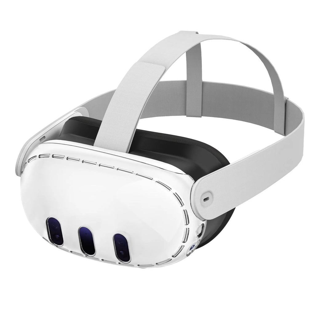 Transparent PC protective case for VR glasses with silicone material and head-mounted anti-scratch cover