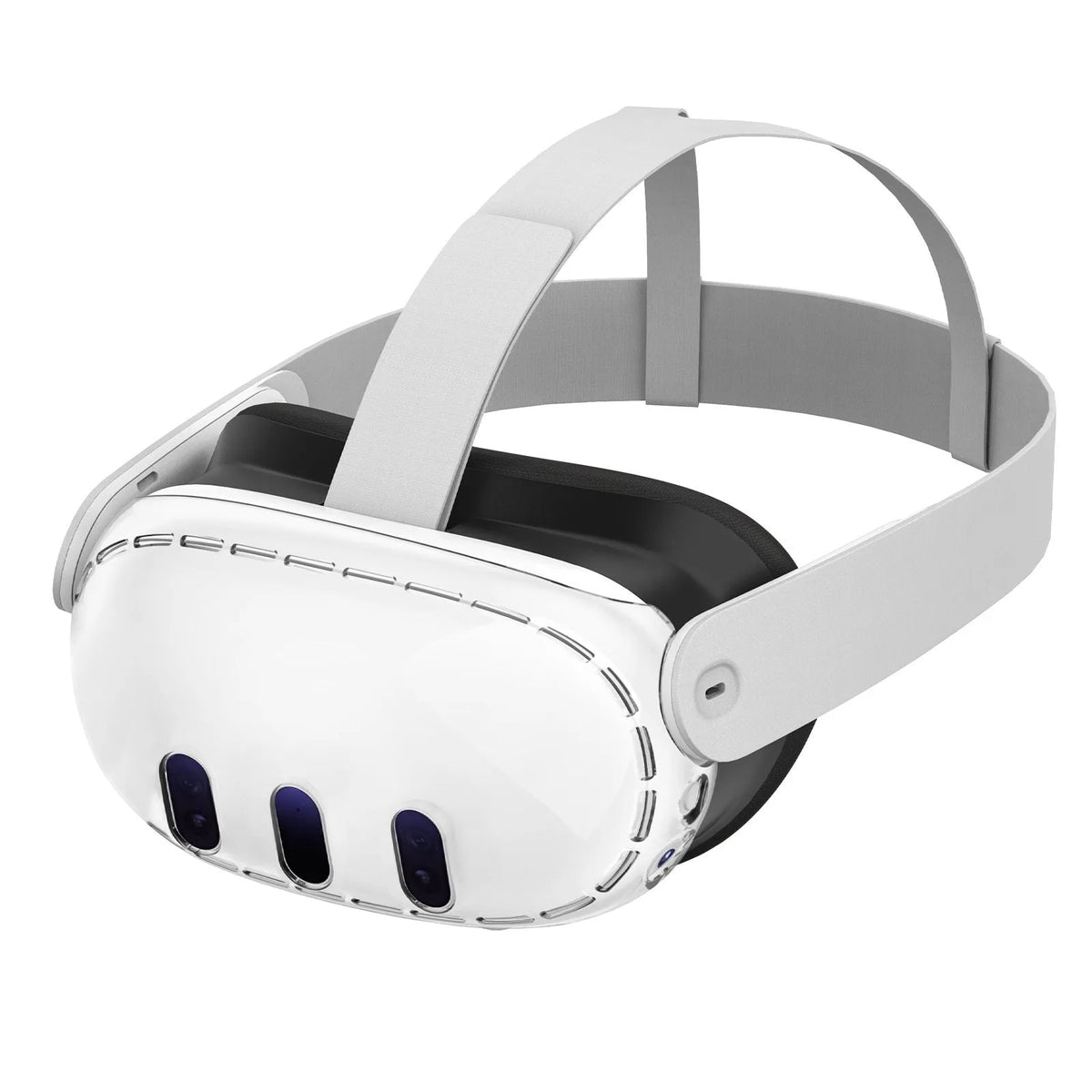 Transparent PC protective case for VR glasses with silicone material and head-mounted anti-scratch cover