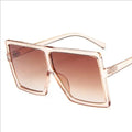 Oversized square women sunglasses with big PC frame and AC lenses in multiple colours