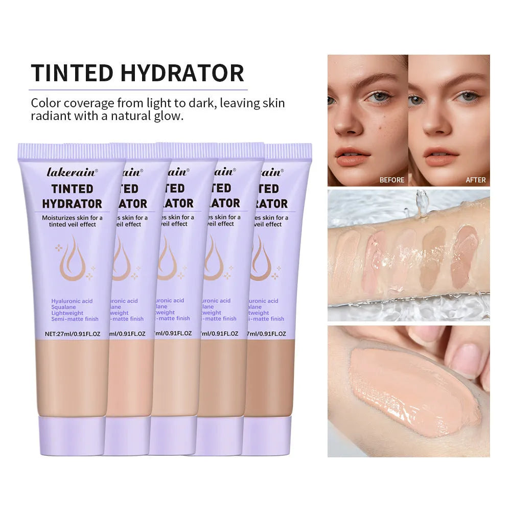 Lakerain coloured moisturizer concealer face cream 27ml with five colour options