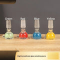 7cm coloured glass trumpet pipe with geometric shape and simple modern design