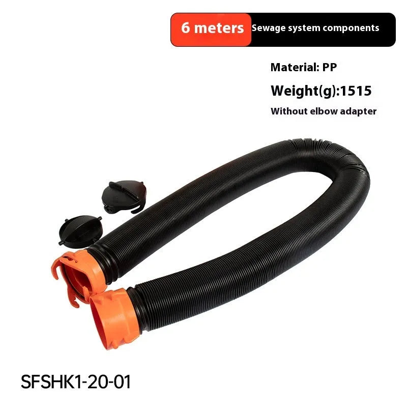 90 degree sewage hose rotary elbow joint in PP material showing flexible drainage connection