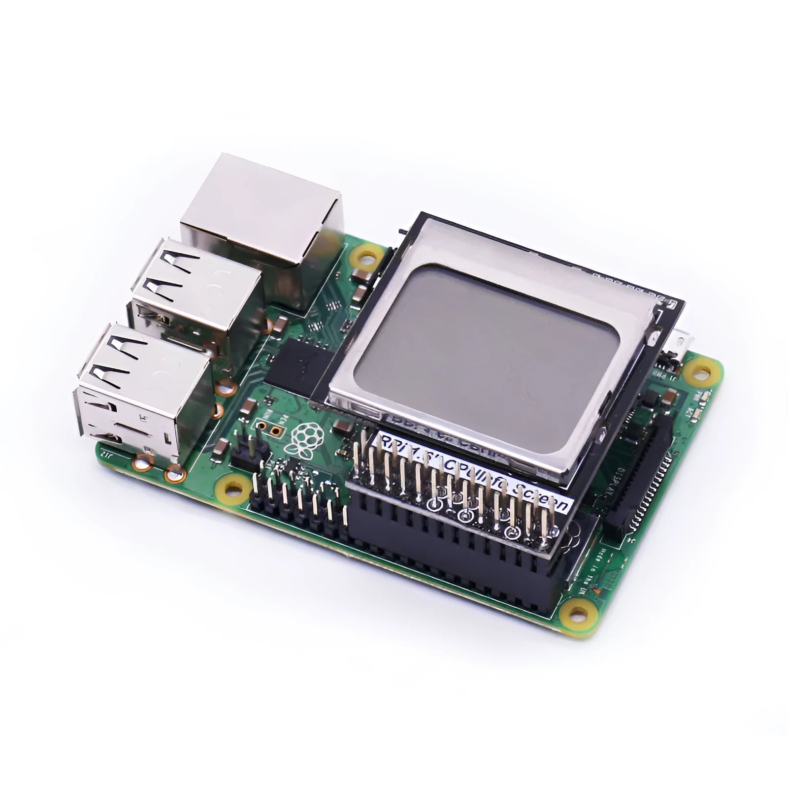 1.6 inch LCD display screen for Raspberry Pi showing CPU information