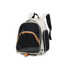 Foldable Oxford cloth shoulder pet bag in Beige Orange and Grey Blue, medium-hard structure for small pets