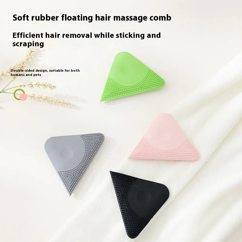 PTE pet hair scraper brush in four colours for pet grooming and clothing hair removal