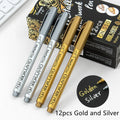 Metal paint pen with gold and silver ink refills for craft projects