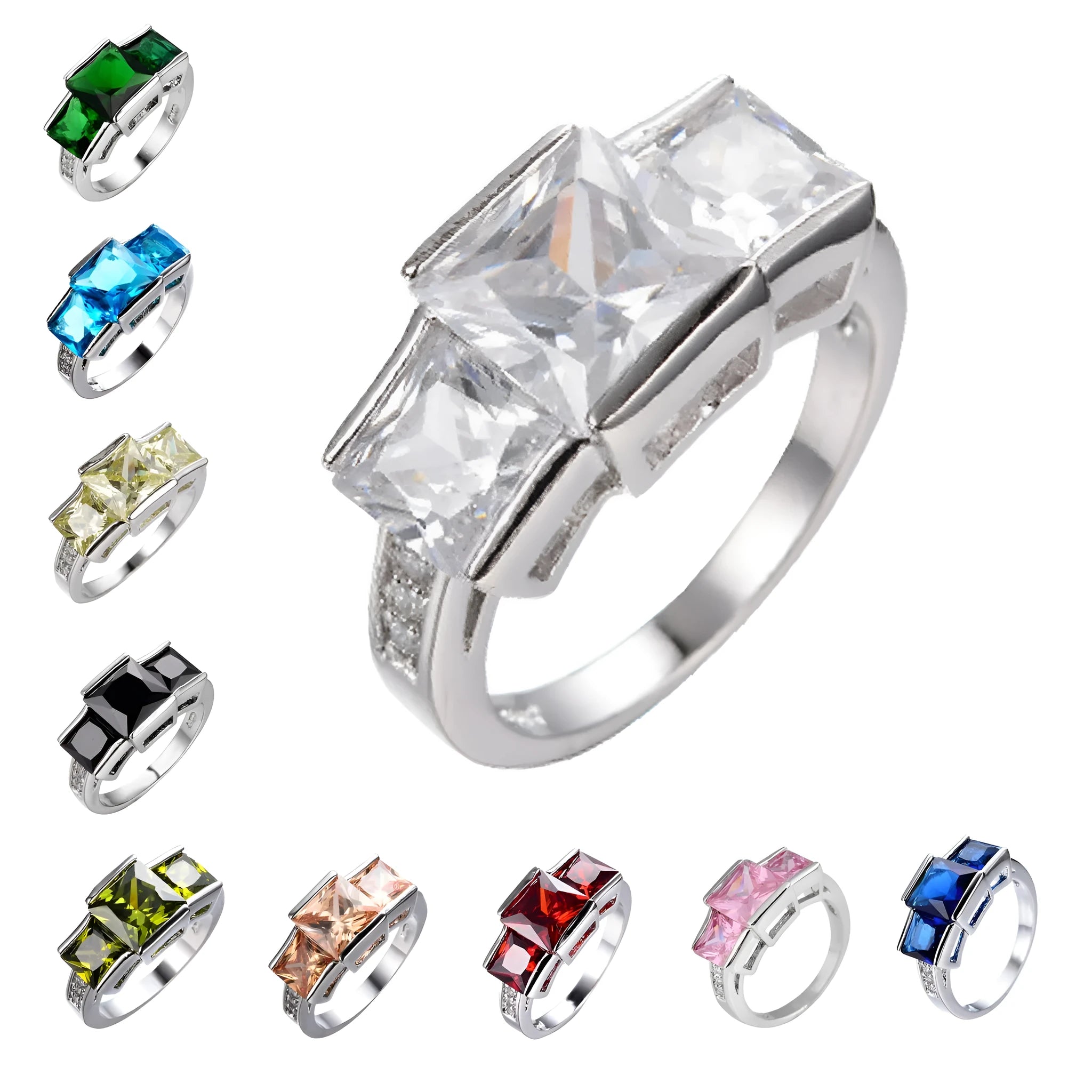 Women's electroplated copper ring in multiple colours with geometric design available sizes 6 to 10