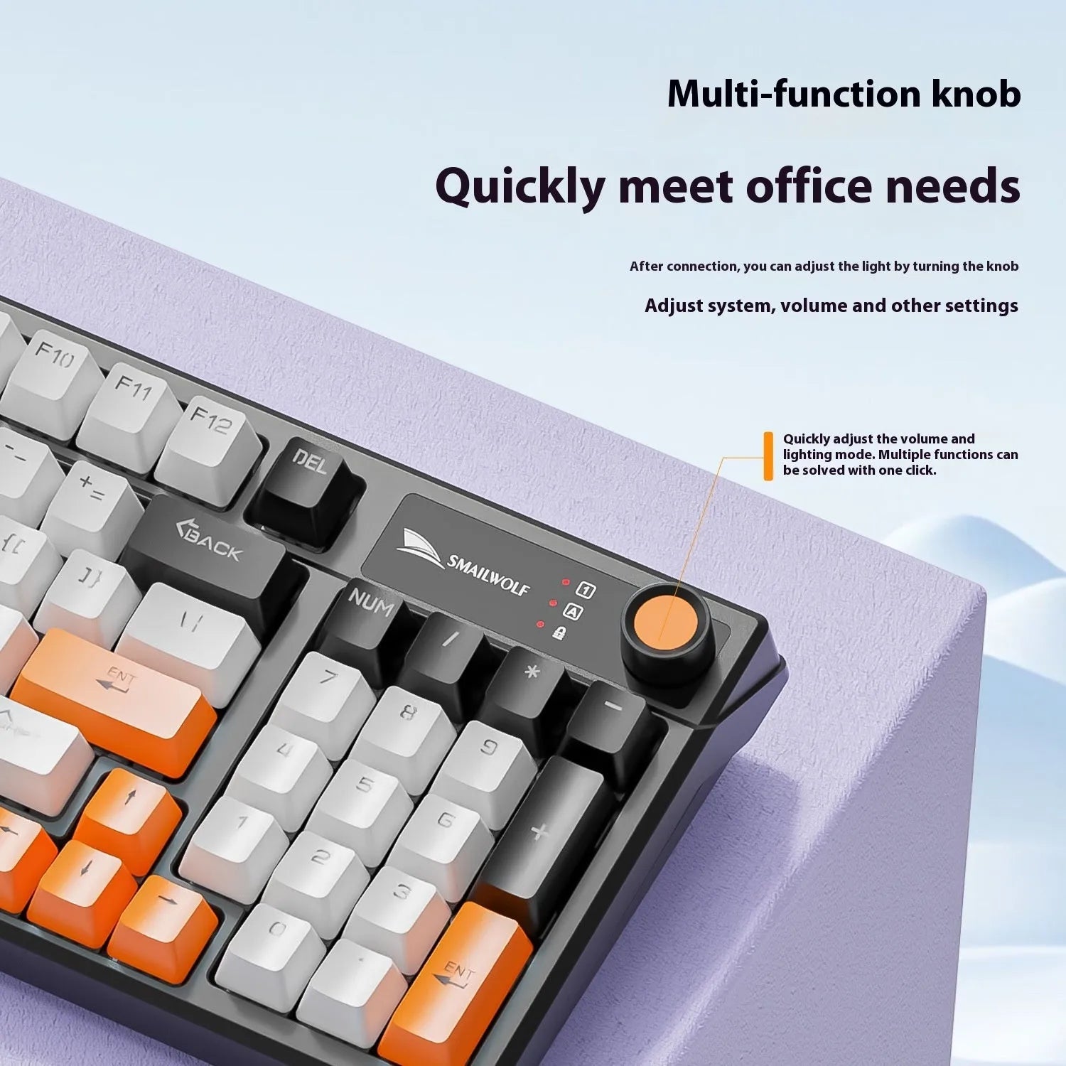 SK15 wired mechanical keyboard for notebook computers in Autumn Water Blue colour with 1.5m cable