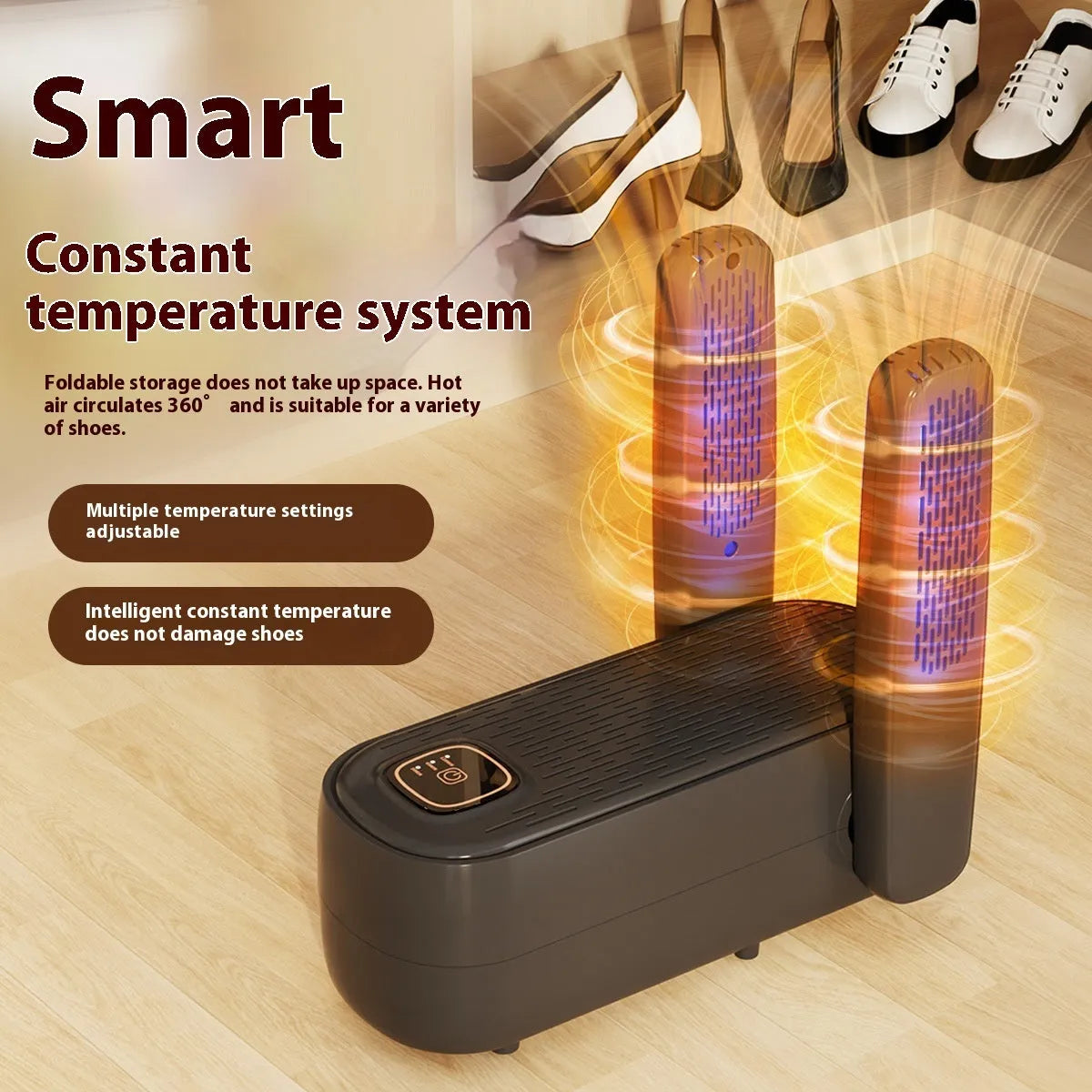 Black D4 automatic shoe drying machine with timing function and waterproof baking technology