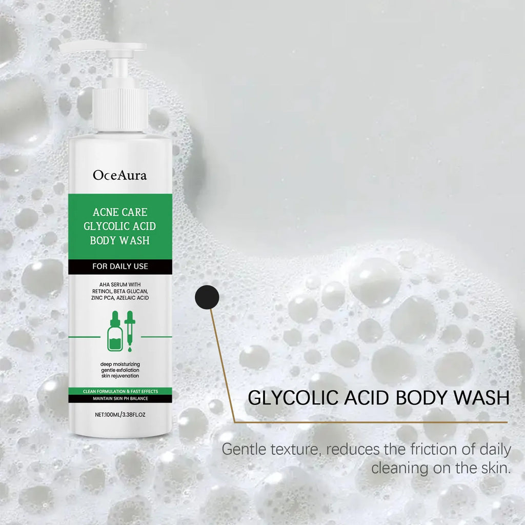 100ml soothing shower gel with glycolic acid, retinol and azelaic acid