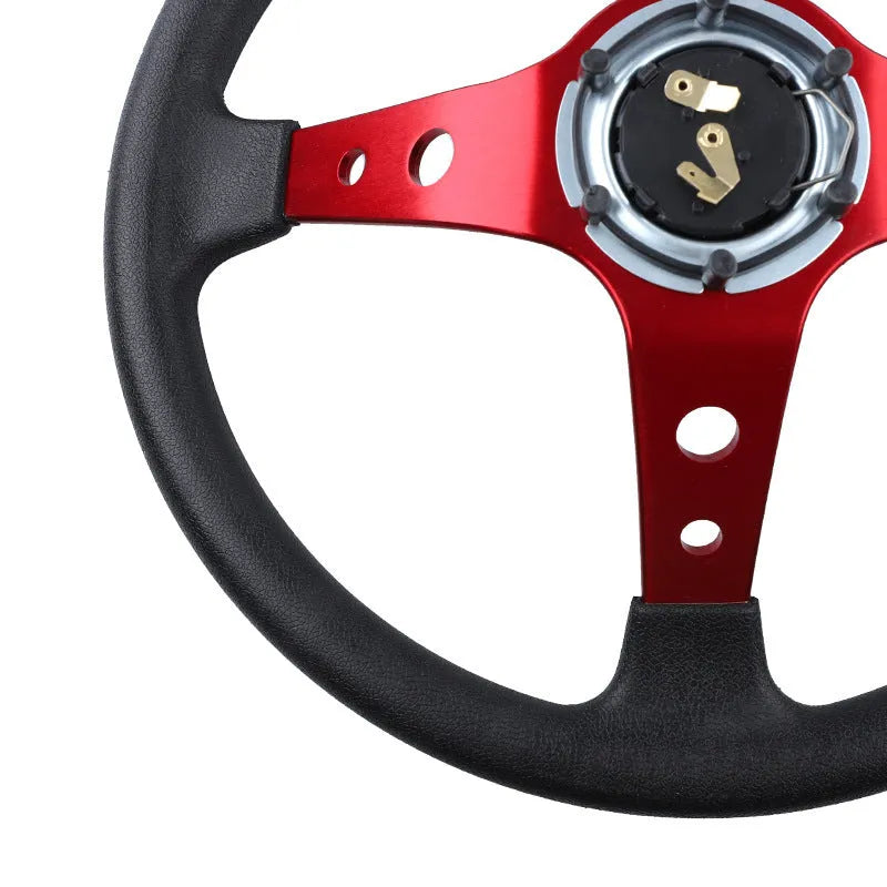 Car modified general PU steering wheel with 70mm hole spacing in multiple colours