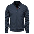 Men's solid colour thin casual jacket in polyester available in dark blue, black and Army Green