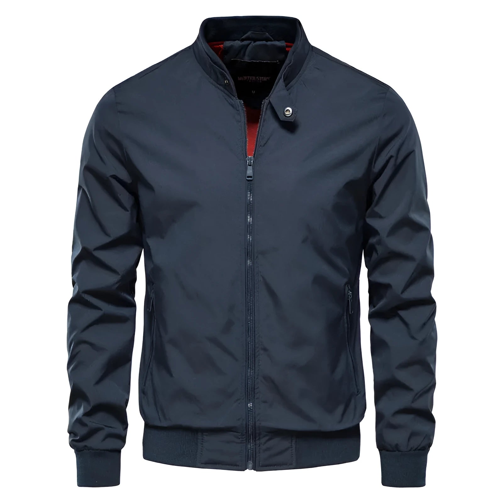 Men's solid colour thin casual jacket in polyester available in dark blue, black and Army Green