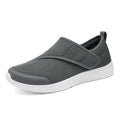 Casual walking shoes with Velcro closure and mesh upper in flat-heel design