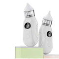 White electric nasal aspirator for children with silicone tip and anti-backflow design