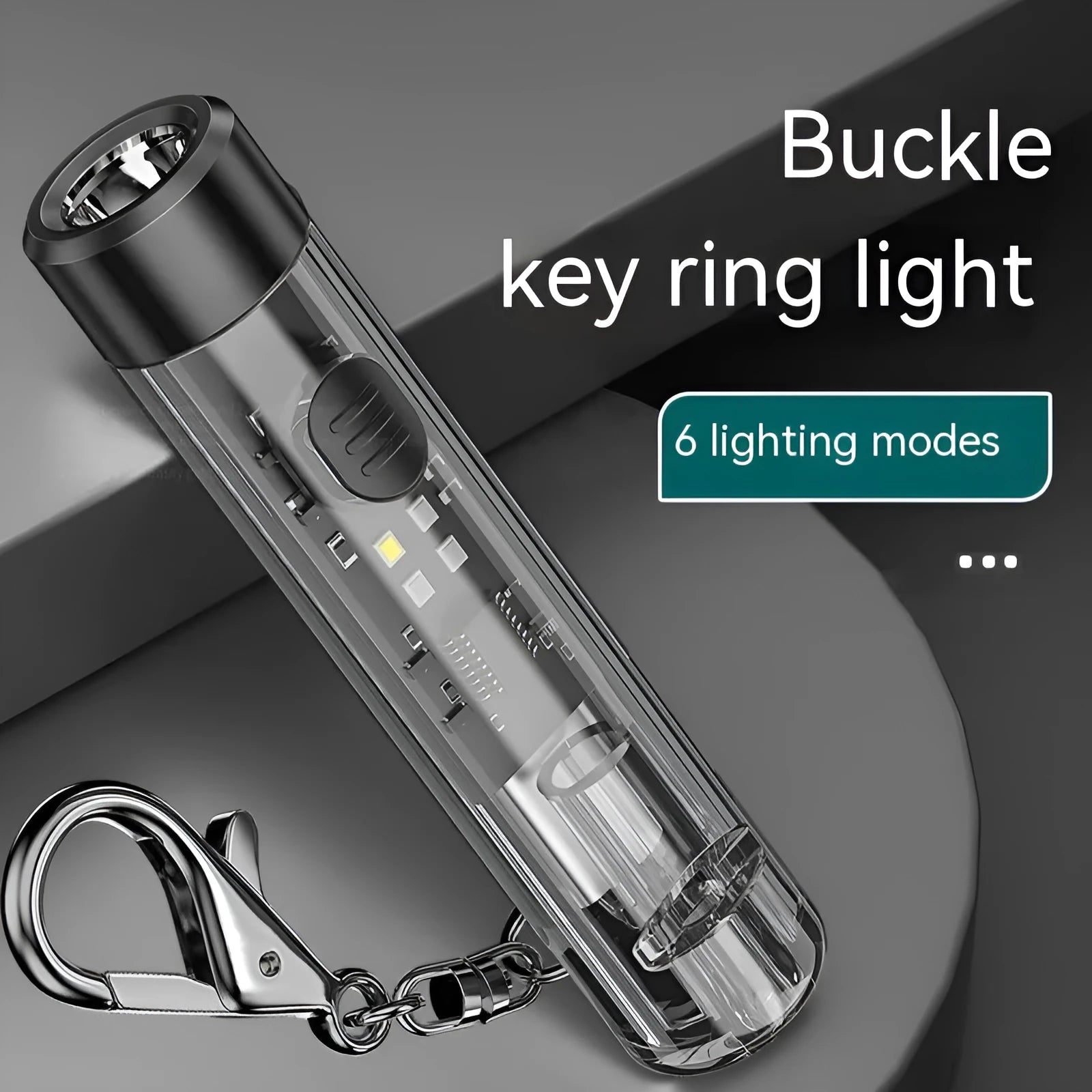 Black portable outdoor flashlight with USB charging port and compact plastic housing