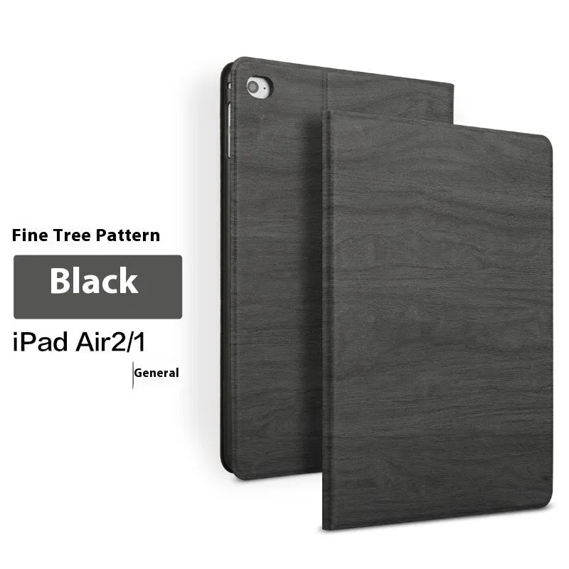 Sapphire blue imitation leather iPad protective cover with a folded-out sleep bracket.