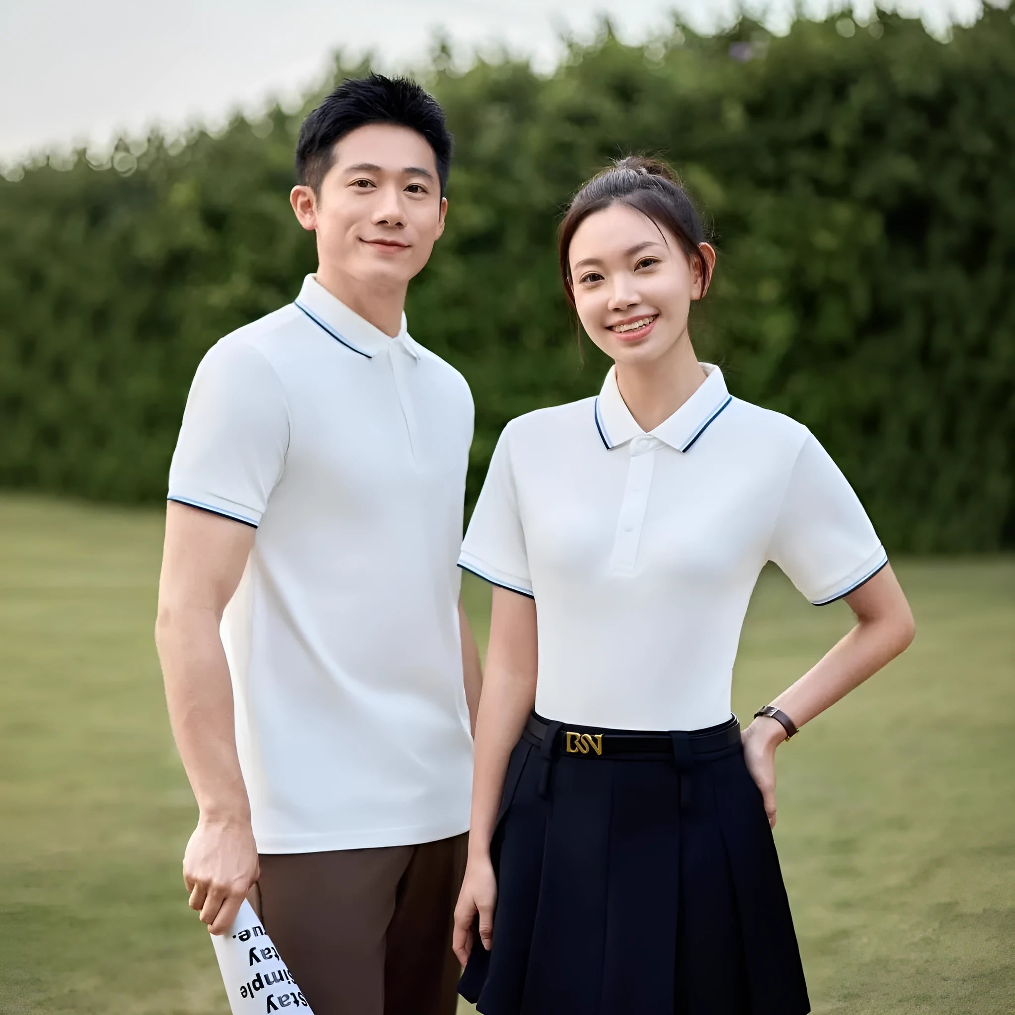 Pure cotton polo shirt with lapel collar in multiple colour options