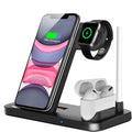 Folding 4-in-1 wireless charger in Space grey colour charging Apple iPhone and pencil simultaneously