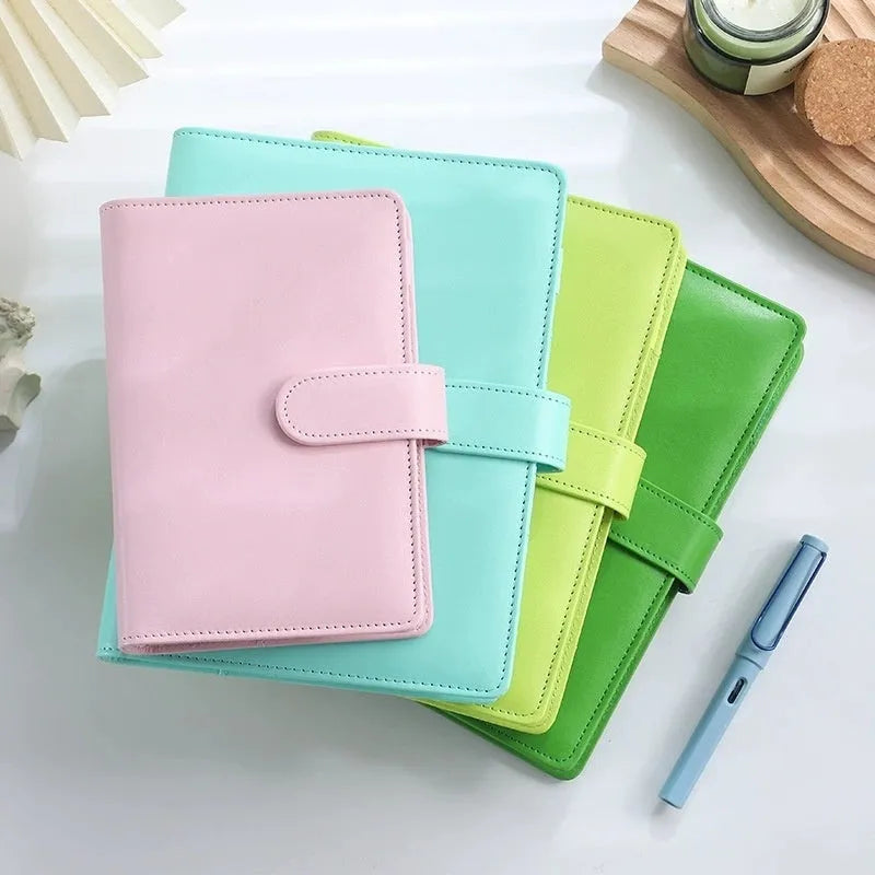 A5 PU leather notebook shell with zipper closure in solid colour options