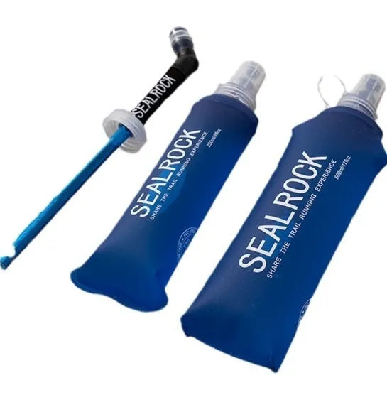 Plastic portable straw with suction tube for mountain climbing and biking.