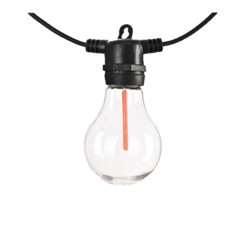 5 metre waterproof outdoor string lights with transparent case and 10 LED bulbs for wedding and garden decoration