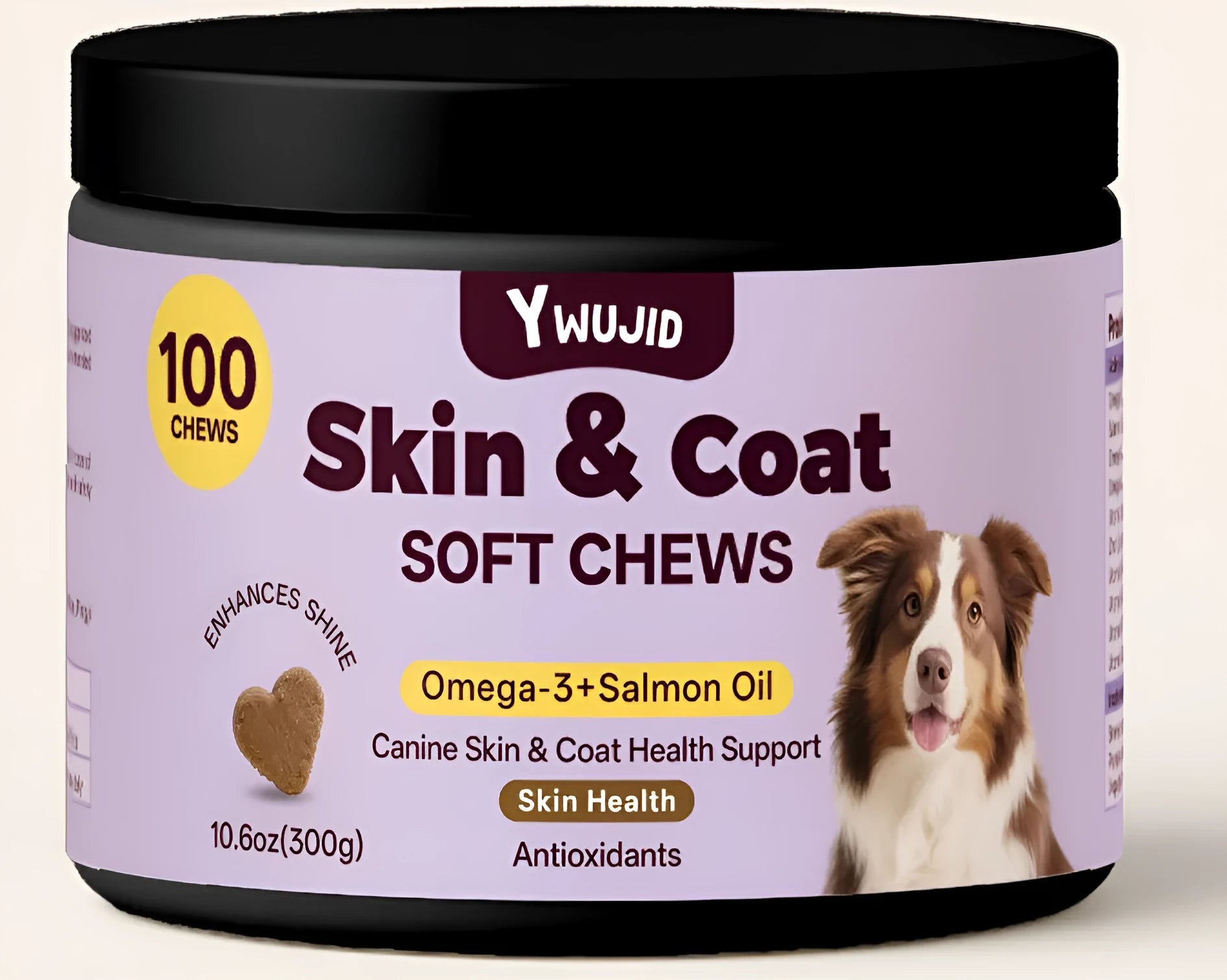 300g tin of pet fur supplement granules for dogs and cats to improve coat condition