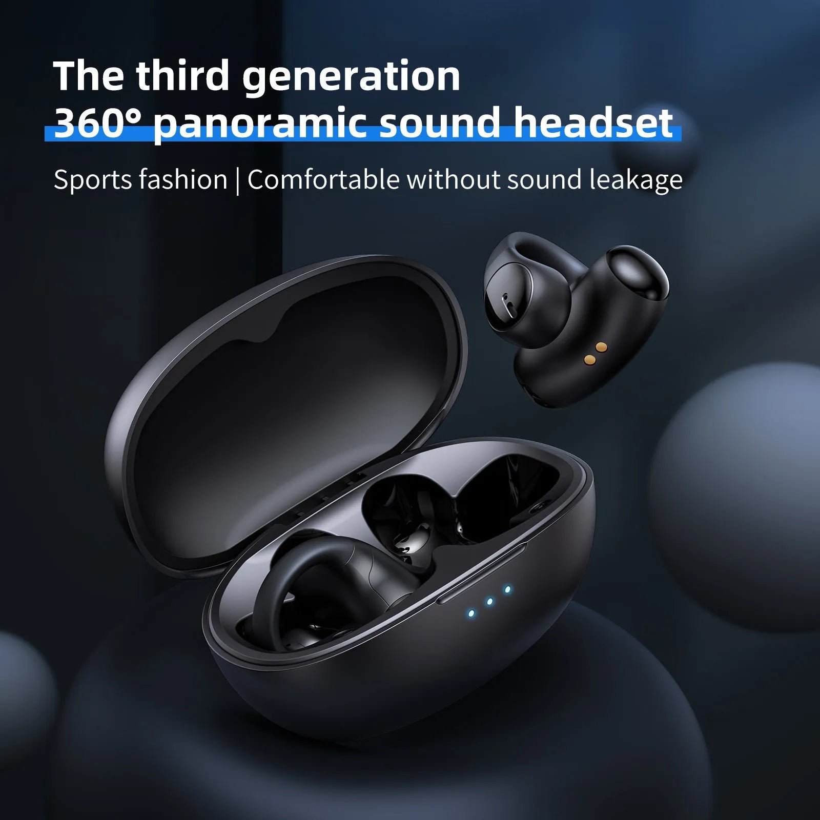 T306 Bluetooth wireless gaming headset with ear hook design in black or white colour