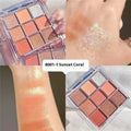 Fashion Personality acrylic nine colours eye shadow plate in compact plastic casing