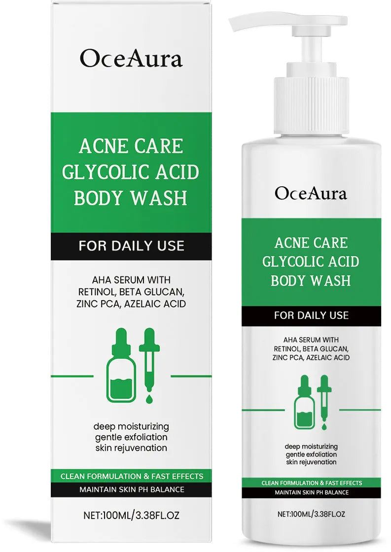 100ml soothing shower gel with glycolic acid, retinol and azelaic acid