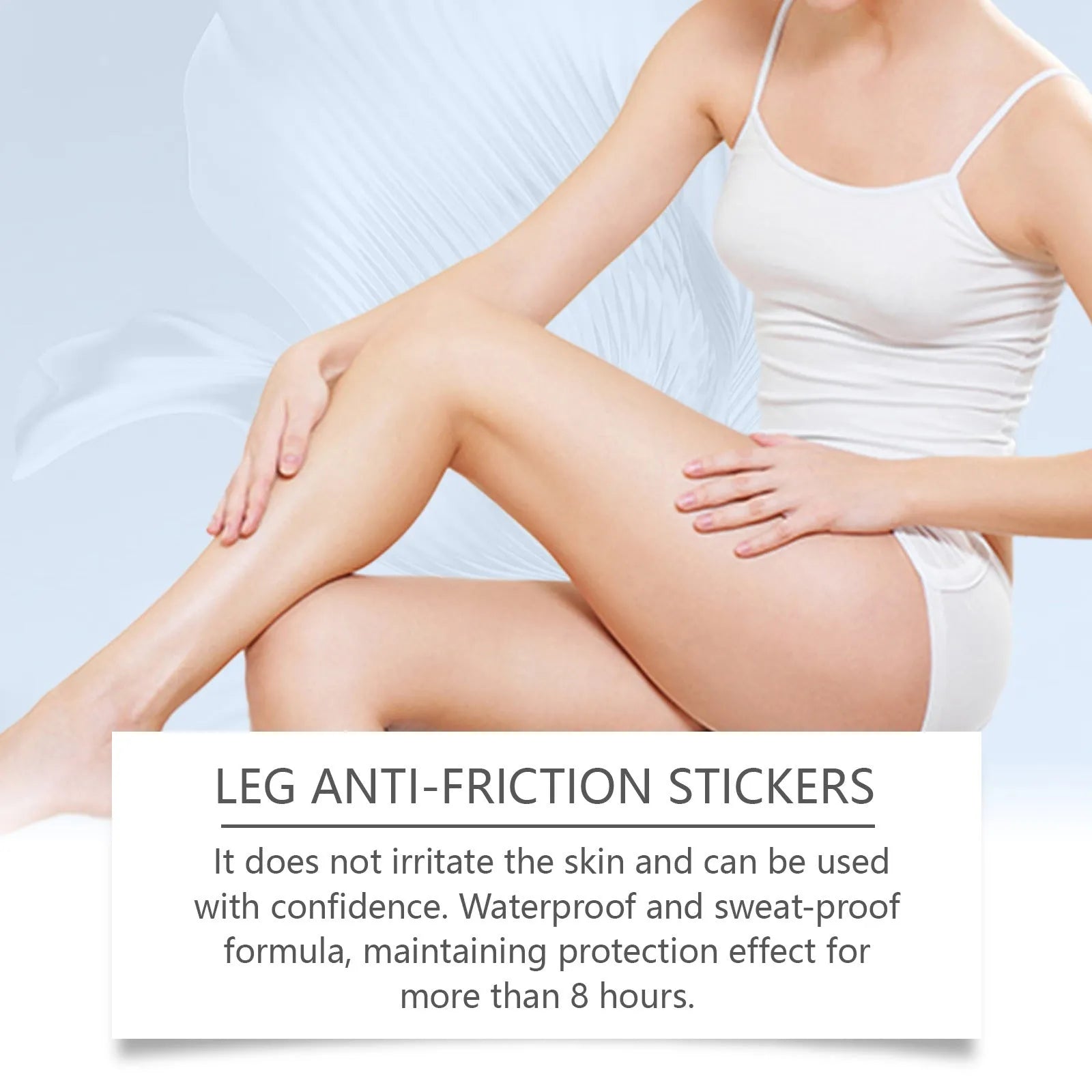 Ten leg anti-wear moisturising cream patches with glycerin and sodium hyaluronate formulation