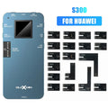 S300 mobile phone screen tester assembly tool for Huawei models on a repair bench.
