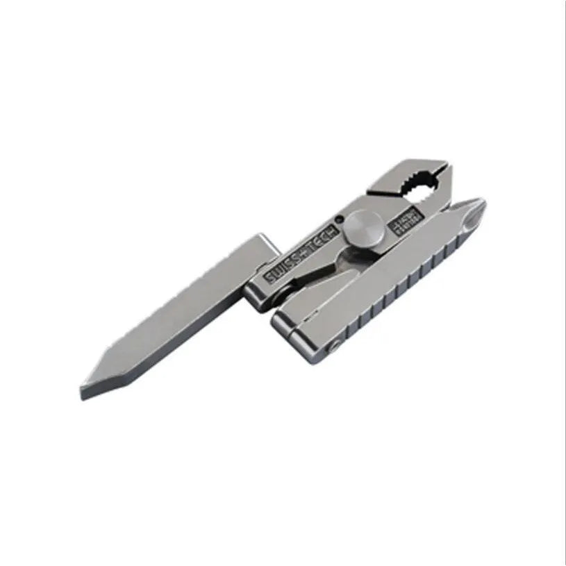 Multifunctional mini pliers made from 420 stainless steel, silver, 47mm closed, 82mm expanded