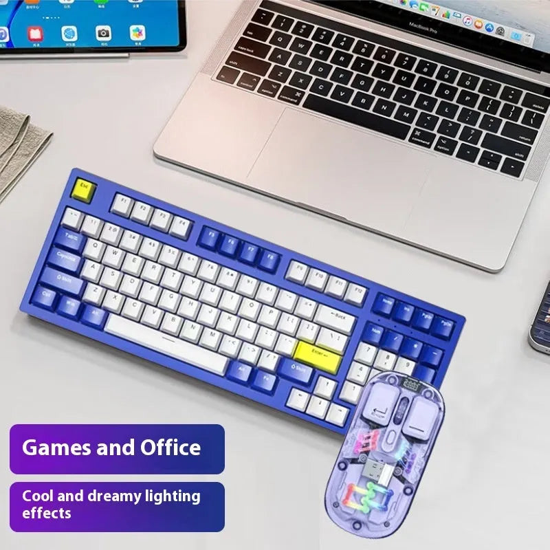K82 mechanical keyboard and T7 mouse bundle in selected colour variant with backlight illumination