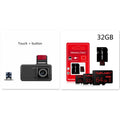 4-inch adhesive dashcam with dual lens and touch screen display for car installation