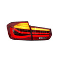 BMW 3 Series modified LED tail light assembly in red or smoked black for 12-15 year models