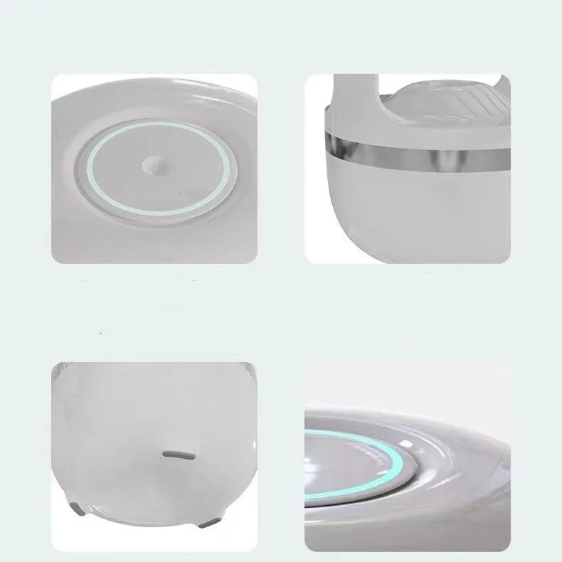Black technology anti gravity water drop humidifier with atmosphere lamp, round ABS plastic shell, white colour, USB powered