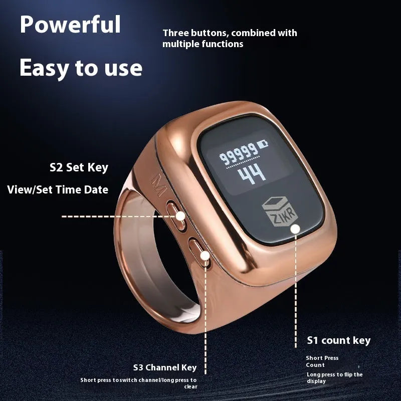 Al-Fatiha Zikr electronic counter with digital display in multiple colour and size options