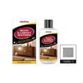 Wooden furniture scratch care kit with 100ml bottle and microfiber towel for surface maintenance