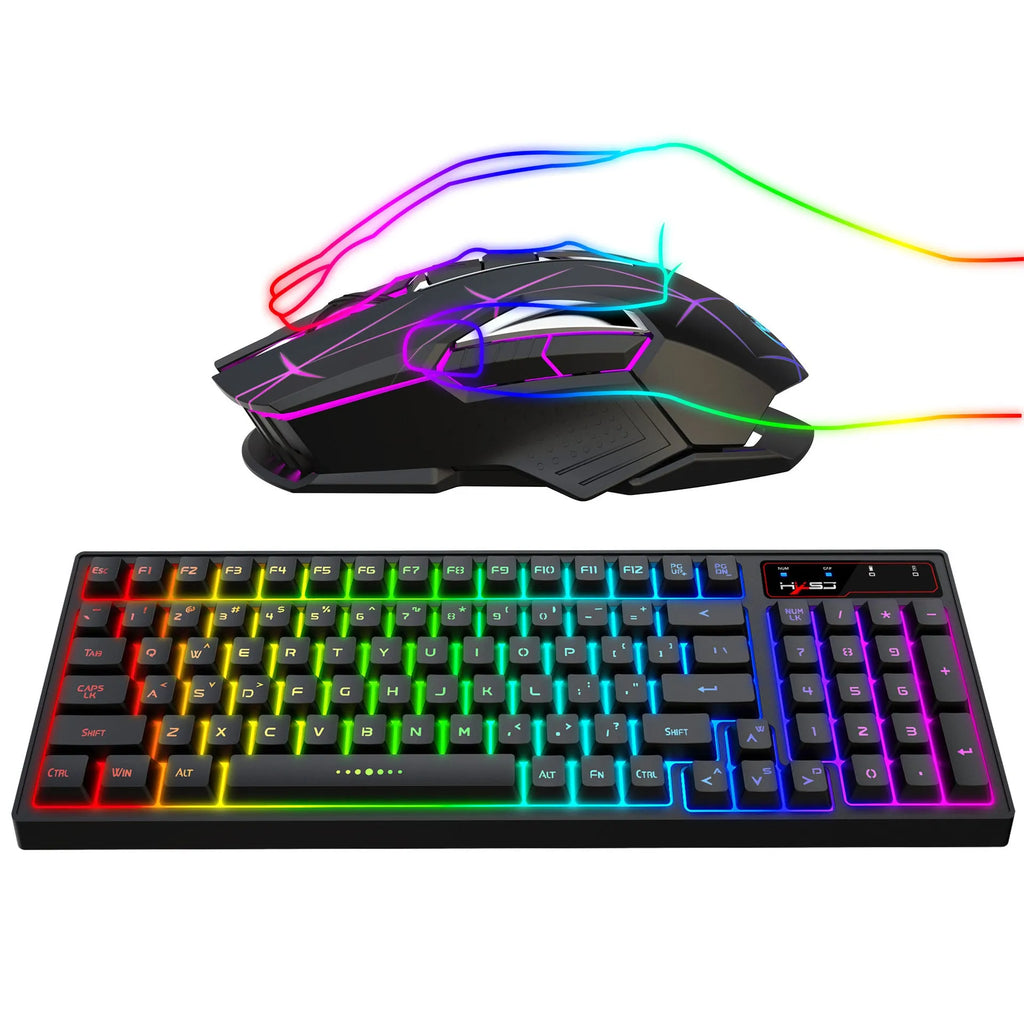 L99 wireless rechargeable 2.4G keyboard and mouse film set with RGB glow and Type-C charging