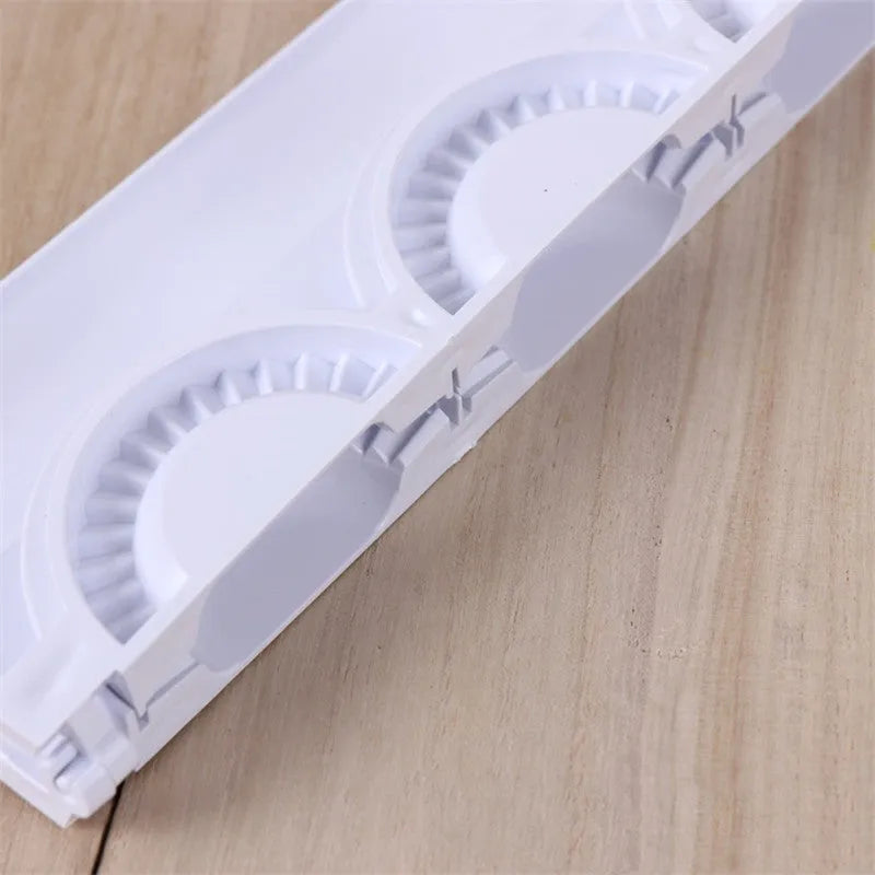 Pure white ABS plastic dumpling mould maker for pressing and sealing dumplings and cookies, compact kitchen gadget