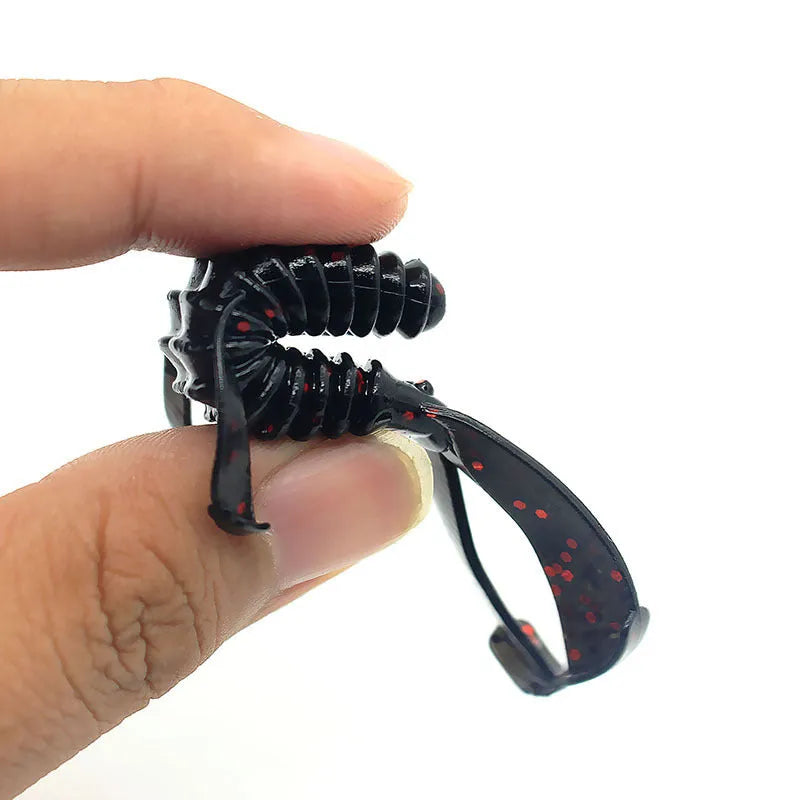 PVC fishing simulation soft bait lure in two sizes: 8cm and 12cm, shown in multiple colour variations.