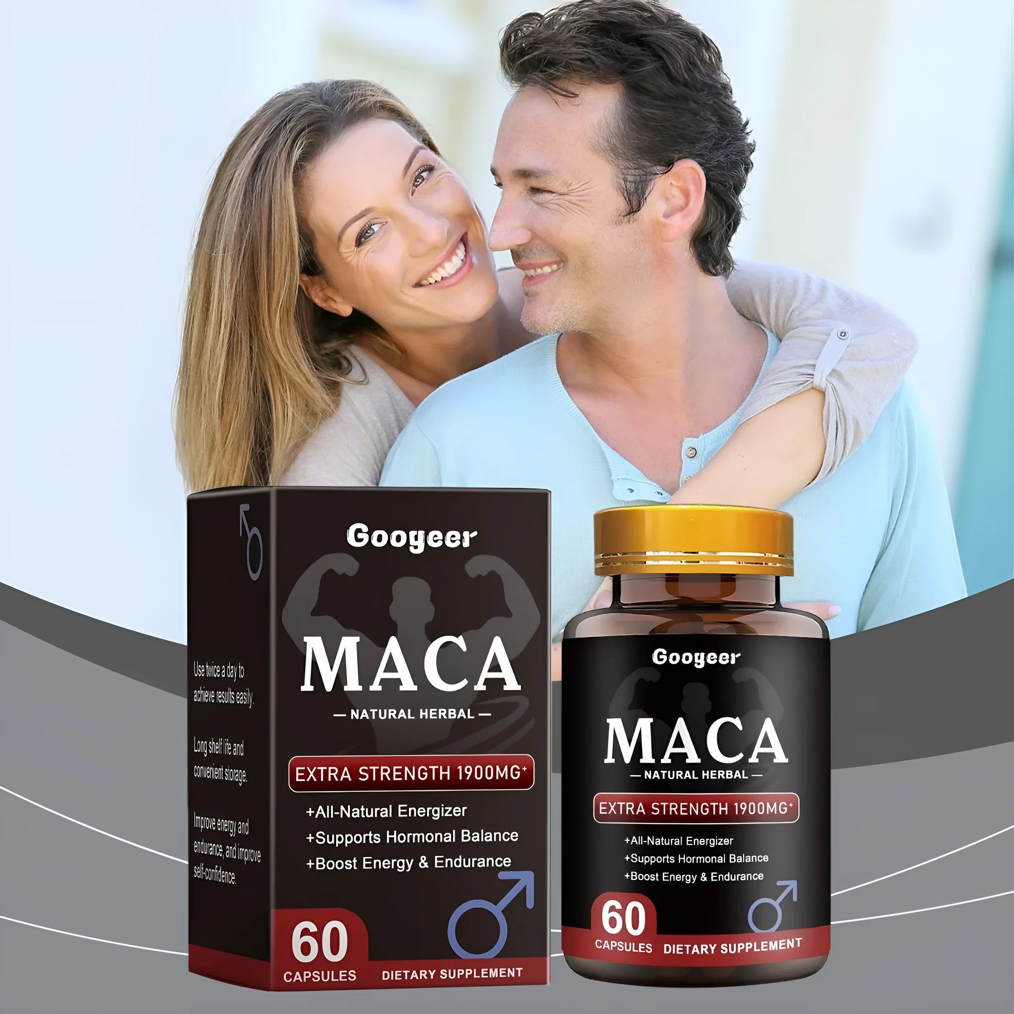 Googeer dietary supplement body treatment kit bottle with 60 vegetarian capsules