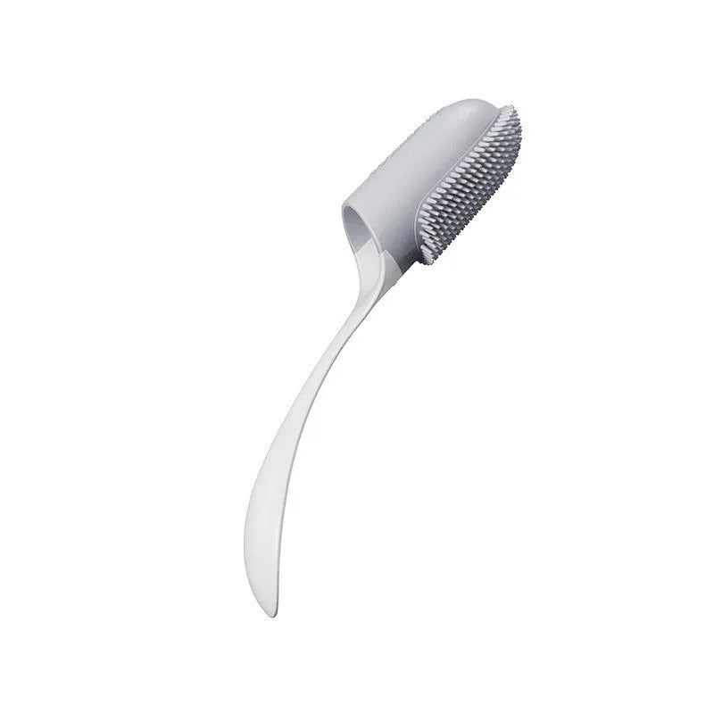 Plastic dog toothbrush for dental calculus, tartar and stain cleaning, with pink, white or yellow handle options.